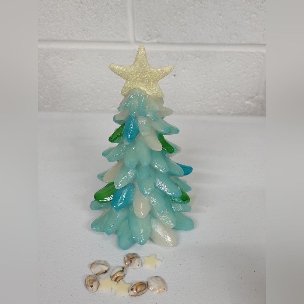 Fir Pine Resin Multi color Shell accent Tree - Picture 4 of 9